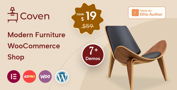Coven v1.2 家具商店WordPress WooCommerce主题 - 现代家具电商网站设计