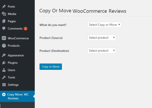Copy or Move WooCommerce Reviews v2.0.4 - WooCommerce评论复制与移动插件
