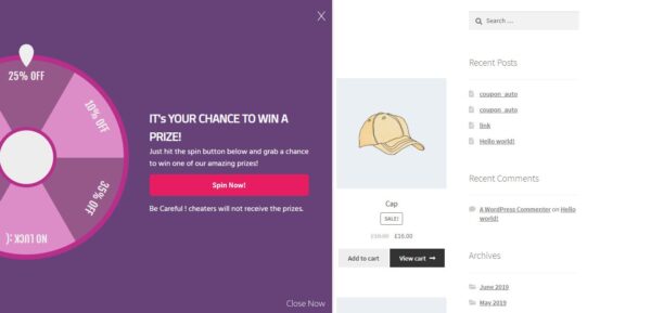 Spin Wheel For WooCommerce v1.8.0 - WooCommerce转盘抽奖插件