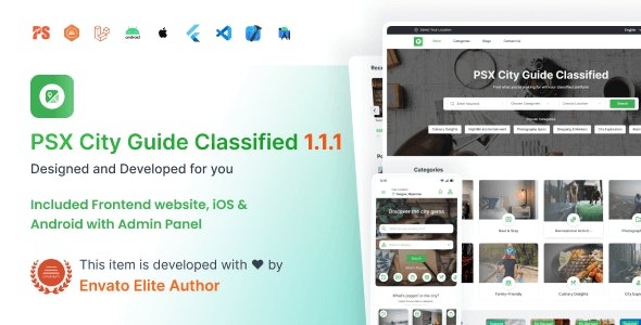 City Guide : Complete Directory Listing Platform (Frontend, Mobile App with Admin Panel) v1.2.0 - 城市指南：完整目录列表平台（前端、移动应用与管理员面板）