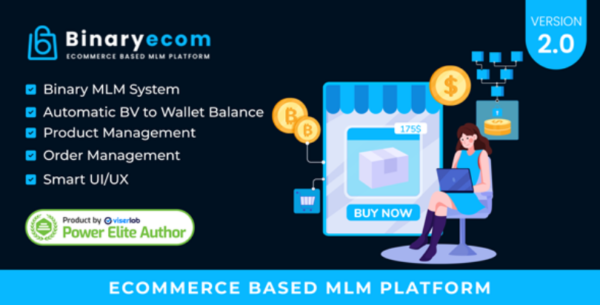 BinaryEcom v2.0 Ecommerce Based MLM Platform - 电子商务MLM平台WordPress主题