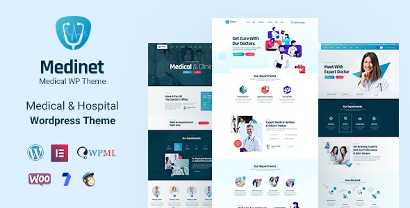 Medinet (v2.2.3) 医疗和健康WordPress主题 +RTL支持
