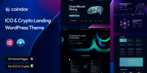 Coindox (v1.0.2) ICO & Crypto 加密货币着陆页WordPress主题