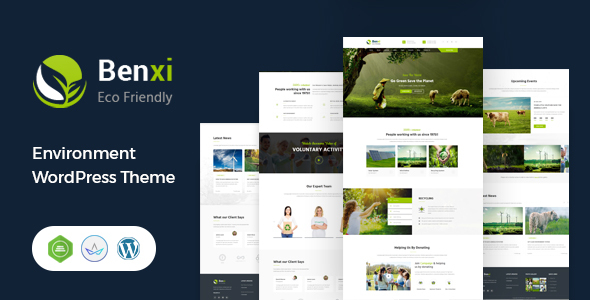 Benxi (v2.8) 环境 WordPress 主题 - 环保与自然风格设计