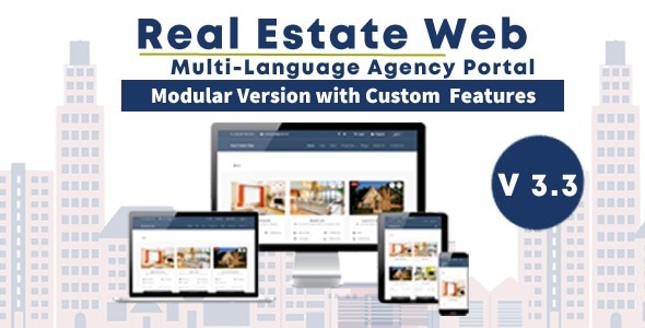 Real Estate Web v3.7 房地产网站主题 - 代理商门户和多语言管理系统