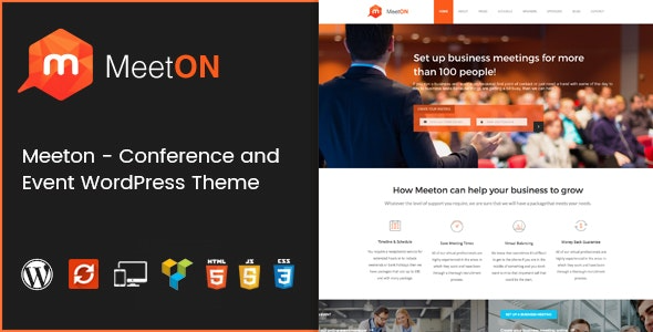 Meeton (v3.2) 会议与活动WordPress主题