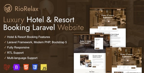 RioRelax v1.6.1 Laravel豪华酒店与度假村预订网站