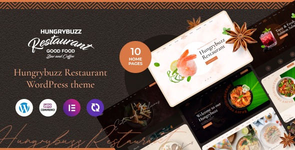 Hungrybuzz (v1.0.1) 餐厅WordPress主题 - 美食与餐饮网站设计