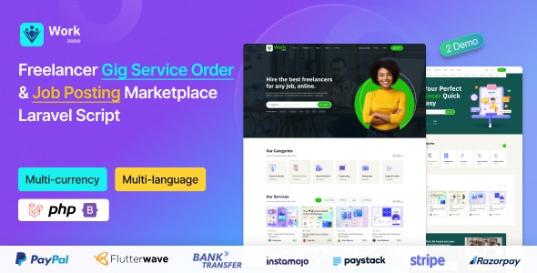 Workzone v3.0.0 自由职业者市场平台 - 零工服务订单与职位发布 Laravel脚本