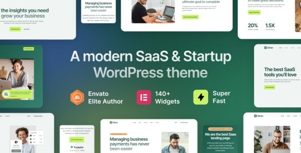 Ultran (v1.0.1) SaaS & Startup WordPress主题 - 专为软件服务和初创企业设计
