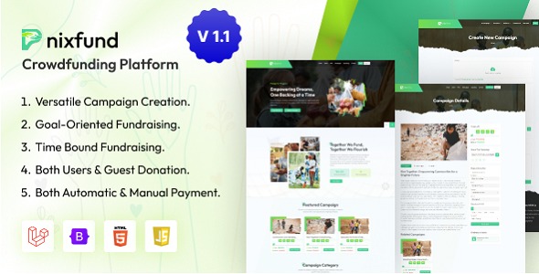 PnixFund v1.1 Crowdfunding Platform - 高效众筹平台WordPress主题