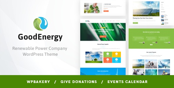 Good Energy (v1.7.4) 生态与可再生能源WordPress主题