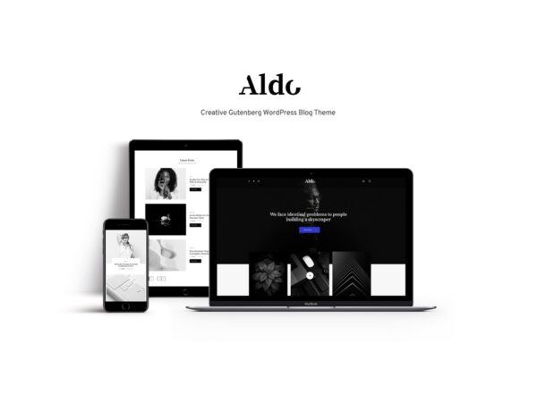 Aldo v1.0.9 Gutenberg WordPress Theme Black & White - 简约黑白风格的Gutenberg博客主题
