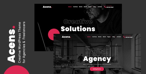 Acens v1.0 创意机构WordPress主题 - 专为创意机构设计的响应式网站模板