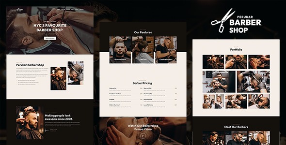 Perukar v1.0 Barber WordPress Theme - 理发店WordPress主题