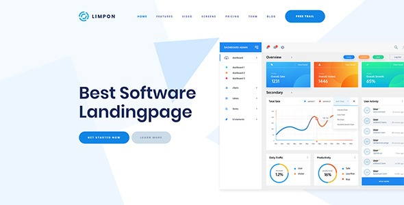 Limpon v1.1.8 软件应用落地页WordPress主题 - 专业单页网站模板