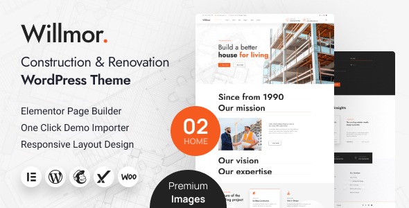 Willmor v1.0 Construction WordPress Theme - 建筑装修WordPress主题
