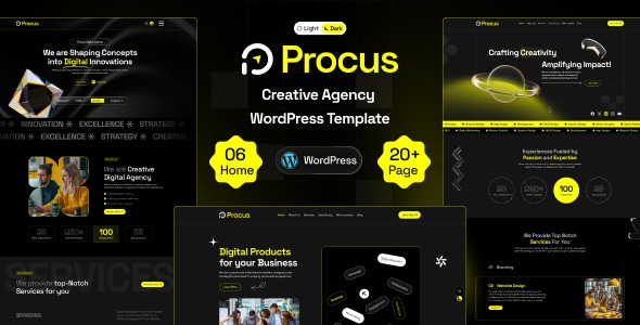 Procus v1.0 现代创意数字机构WordPress主题 - 专业设计与多功能性
