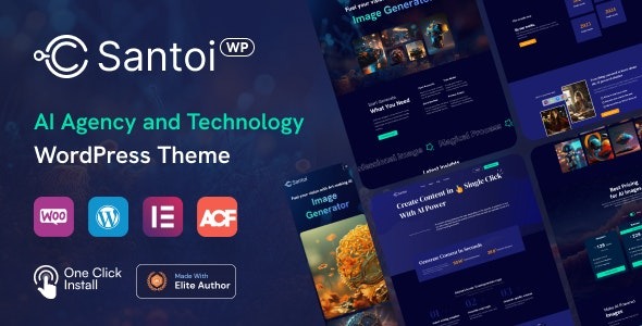 Santoi v1.2.1 AI Agency and Technology WordPress Theme - AI技术与代理机构WordPress主题
