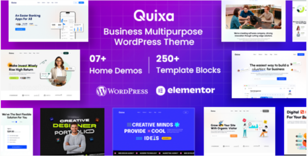 Quixa v1.0 创意商业WordPress主题 - 多功能企业网站模板