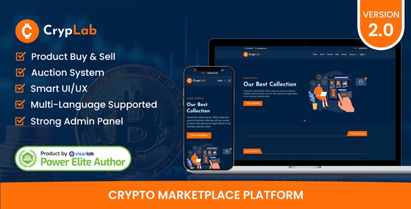 CrypLab v1.0 - 加密货币市场脚本和拍卖平台