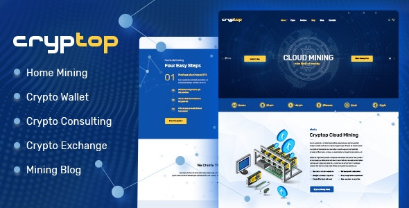 CrypTop (v1.0.9) ICO 落地页和加密货币 WordPress 主题
