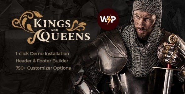 Kings & Queens v1.1.14 历史战争中世纪重演WordPress主题