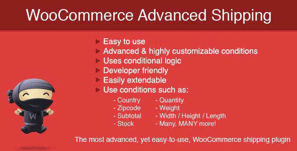 WooCommerce Advanced Shipping v1.1.4 - WooCommerce高级运费计算插件