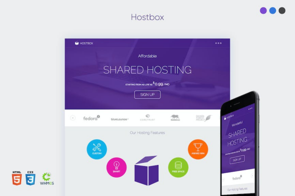 Hostbox WHMCS & HTML5 Landing Page v7.2.2 - WHMCS和HTML5着陆页模板