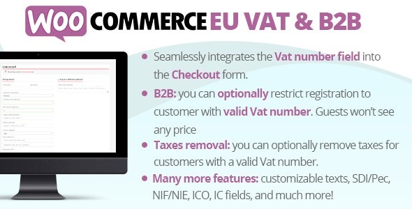 WooCommerce Eu Vat & B2B v13.0 - 欧盟增值税和B2B解决方案