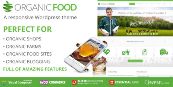 OrganicFood v3.6.4 响应式WordPress主题 - 健康食品网站模板