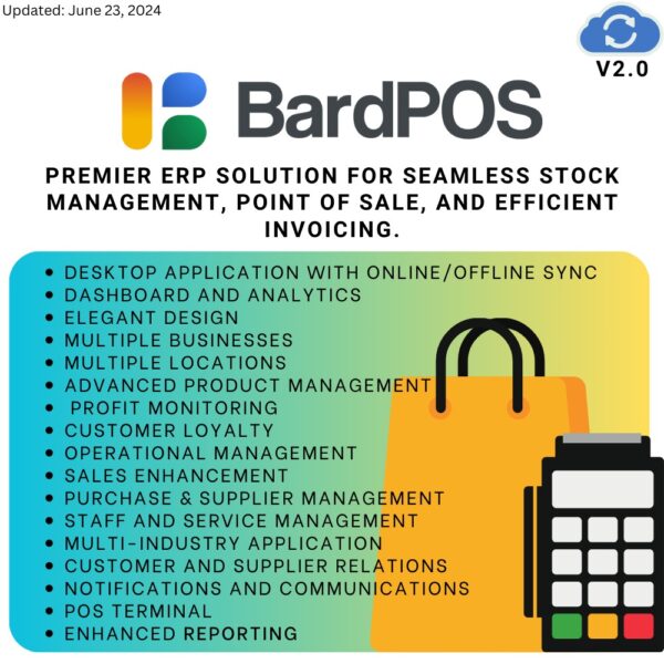 BardPOS v2.5.6 - 无缝库存管理、销售点和高效发票的首选ERP解决方案