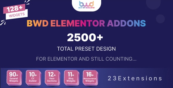BWD Elementor addons bundle v4.15.1 - 强大的Elementor扩展插件包
