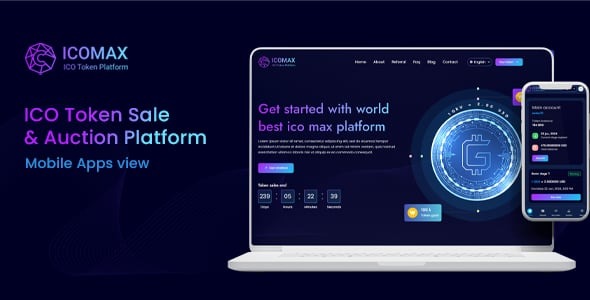 ICOMAX v1.0 Token Sale & Auction Platform - 代币销售与拍卖平台WordPress主题