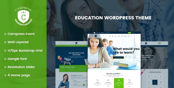 Campress (v1.33) 响应式教育事件WordPress主题