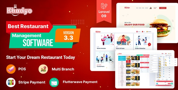 Khadyo Restaurant Software (v4.1.0) 在线订餐网站与POS系统