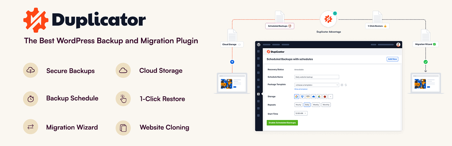 Duplicator Pro (v4.5.21.2) WordPress网站迁移与备份插件