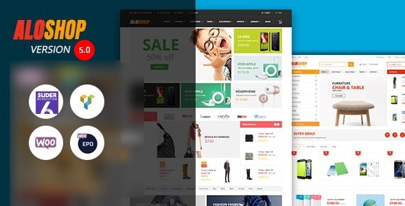 Alo Shop (v6.4) Mega Market RTL Responsive WooCommerce WordPress主题 - 响应式电商解决方案