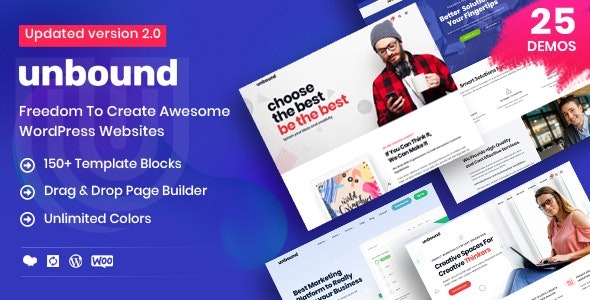 Unbound v2.2.3 Business Agency Multipurpose Theme - 多功能商业代理WordPress主题