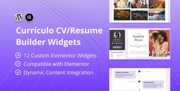 Curriculo v1.0 CV/Resume Builder Elementor Widgets - 专业简历生成器Elementor小工具