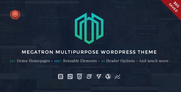 Megatron v4.4响应式多功能WordPress主题 - 多用途网站解决方案