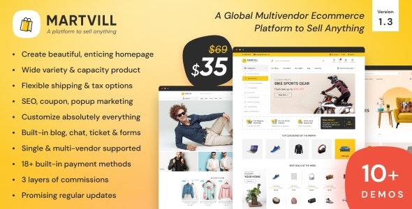 Martvill v3.1.0 全球多供应商电子商务平台，销售任何商品