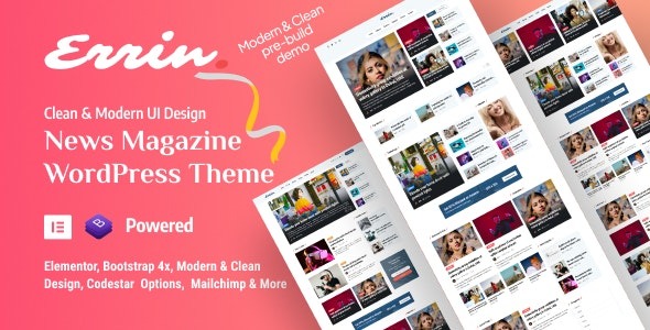 Errin v2.0.1 Personal Blog WordPress Theme - 个人博客WordPress主题