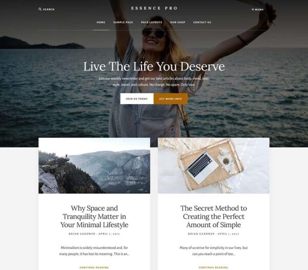 StudioPress Essence Pro WordPress Theme v1.5.3 - 专业响应式多功能主题