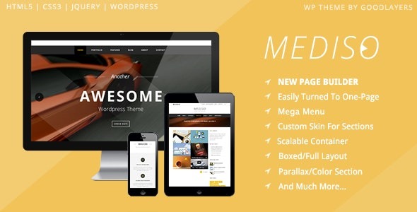 Mediso v1.4.0 企业单页博客WordPress主题