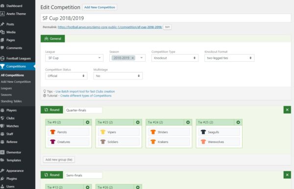 AnWP Football Leagues Premium v0.16.11 - 专业足球联赛WordPress插件