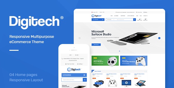Digitech (v1.1.8) WooCommerce WordPress科技主题