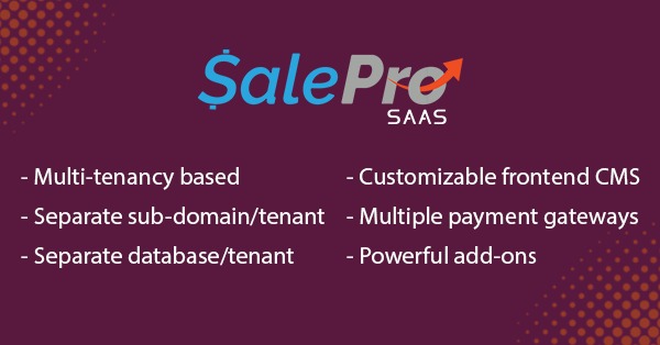SalePro SAAS – POS、库存、会计SAAS php脚本 v2.0.1 – 高效商业管理解决方案