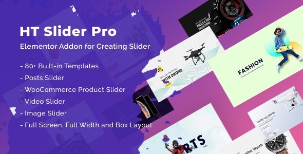 HT Slider Pro For Elementor v1.3.1 - Elementor专业滑块插件