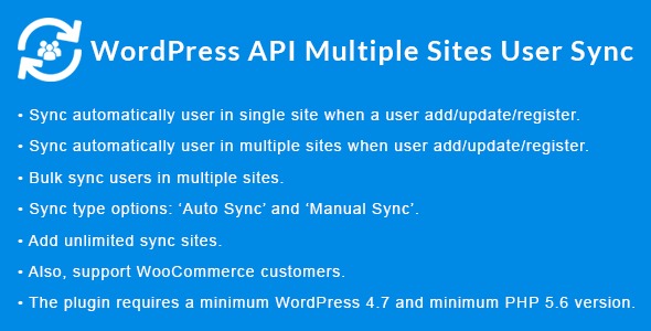WordPress API Multiple Sites User Sync v1.7.0 - WordPress多站点用户同步插件